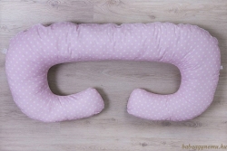 Fehér nagy pöttyös-rózsaszín - Ölelőpárna termék főképe