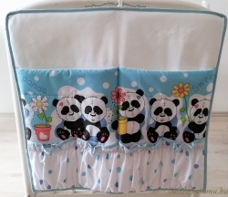 Édi panda-kék-Zsebes tároló képe