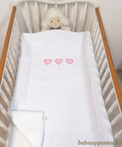 3 szív fehér-rózsa- Wellsoft kocsitakaró termék főképe